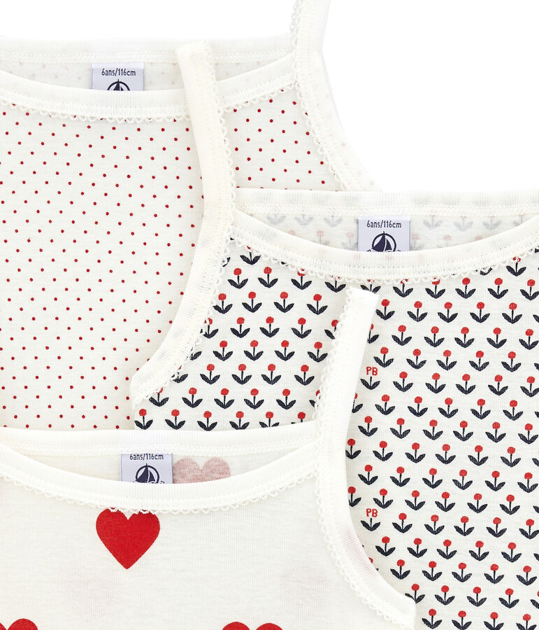 Pack de 3 camisetas de tirantes para ni&ntilde;a multicolor