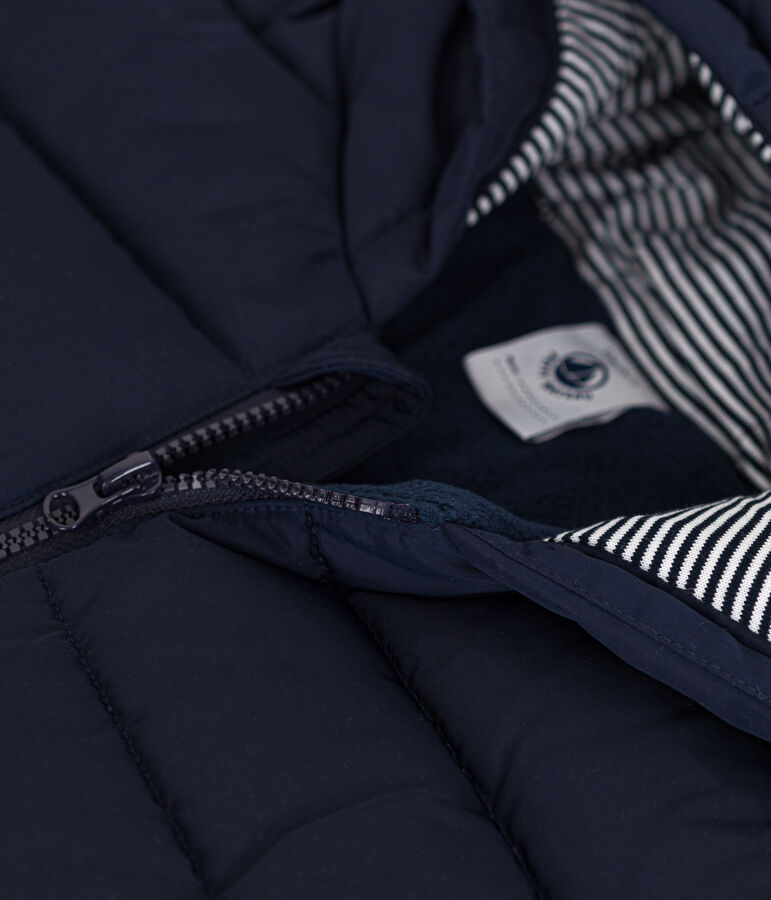 Abrigo con forro polar de beb&eacute; azul