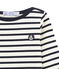 Jersey marinero infantil para niño beige COQUILLE/azul SMOKING