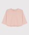Camiseta de túbico de manga larga para bebé rosa SALINE