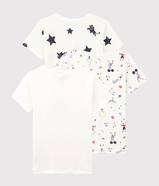 Juego de 3 camisetas de manga corta con estampado festivo de niño pequeño variante 1