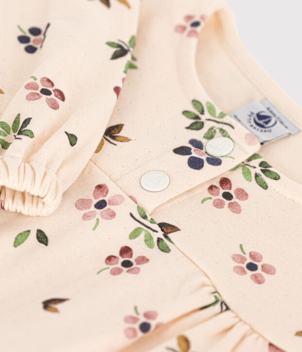 Blusa de manga larga de t&uacute;bico para ni&ntilde;a crudo/multicolor