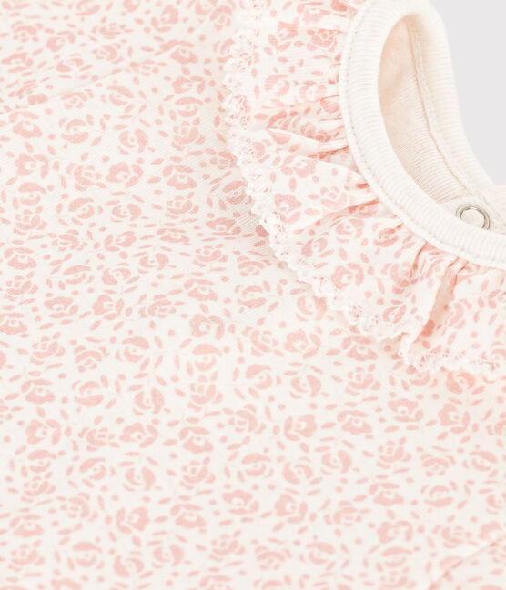 Bodi de manga corta con cuello isabelino de algodón de bebé MARSHMALLOW/ PANTY