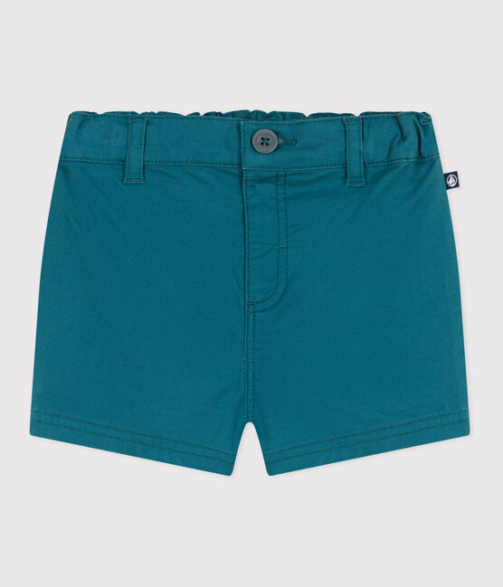 Shorts lisos de sarga para bebé verde DRAGONFLY