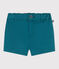 Shorts lisos de sarga para bebé verde DRAGONFLY