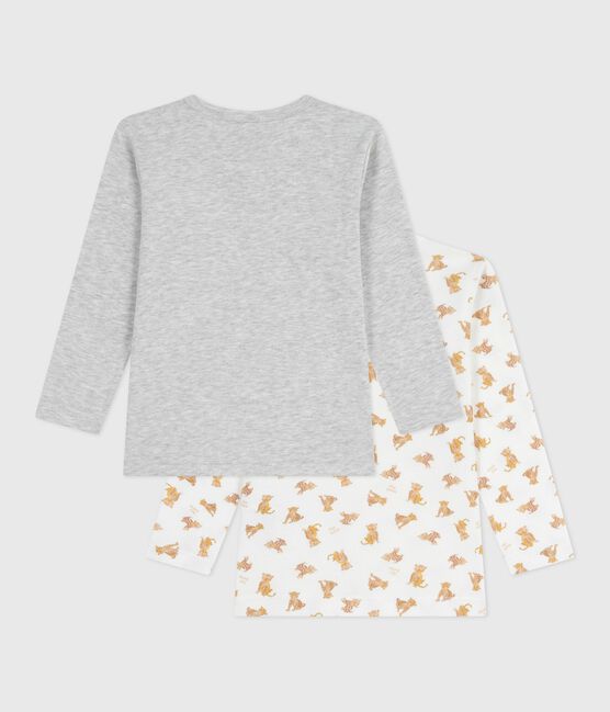 Juego de camisetas infantiles de algodón de manga larga con estampado de leopardos variante 1
