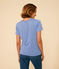 Camiseta, La Icónica de lino de mujer azul GAULOISE