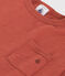 Camiseta de manga corta de punto flameado para bebé marron FAMEUX