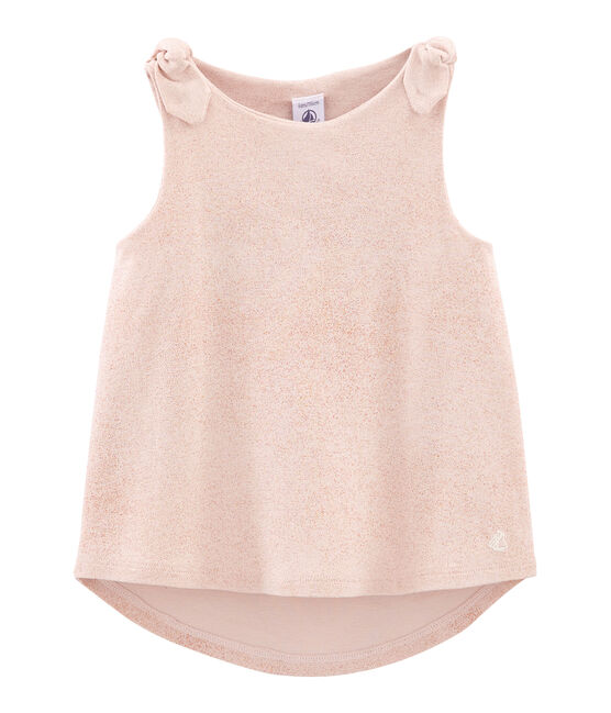 Camiseta de tirantes infantil para niña rosa PEARL/rosa COPPER