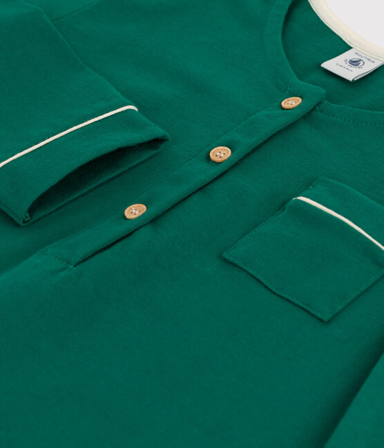 Camisón de algodón para niña verde EVERGREEN