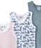 Lote de 3 camisetas sin mangas para niño blanco LOT