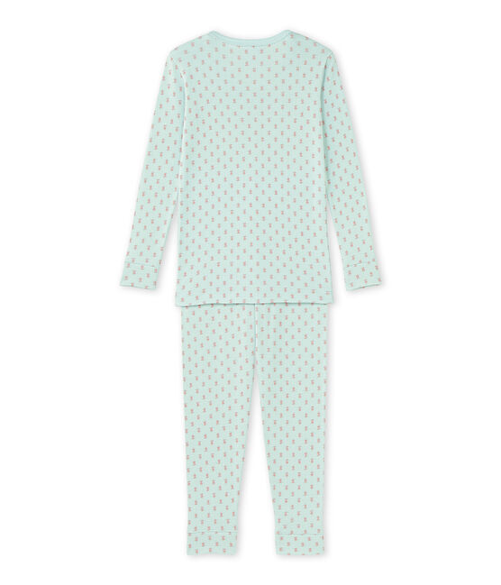 Pijama estampado para niña azul BOCAL/rosa ROSE/ MULTICO