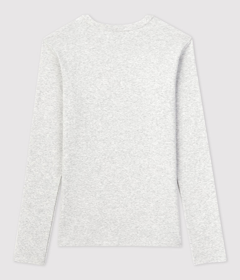 Camiseta LA ICONICA de algod&oacute;n con cuello redondo para mujer gris