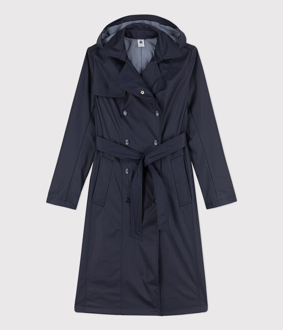 Gabardina con capucha para mujer azul SMOKING