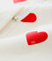 Pelele de punto muletón con corazones rojos para bebé blanco MARSHMALLOW/rojo TERKUIT