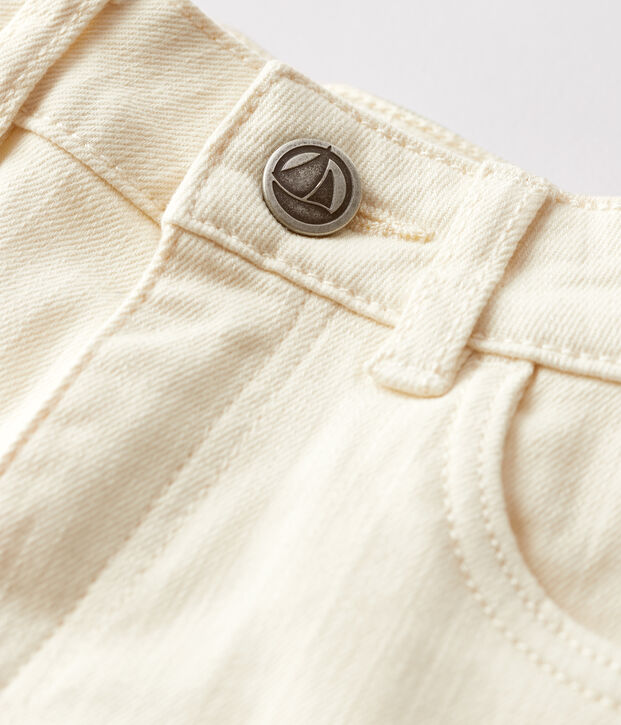 Shorts de tejido vaquero para ni&ntilde;a crudo