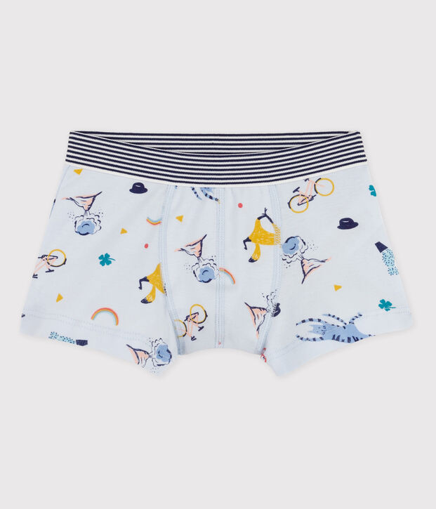B&oacute;xer de algod&oacute;n de ni&ntilde;o azul/multicolor