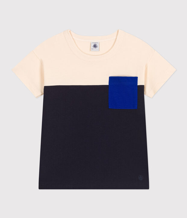 Camiseta de punto para ni&ntilde;o crudo/multicolor