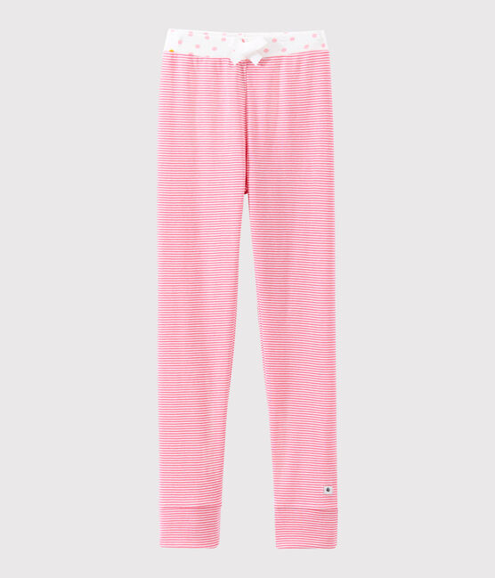 Pantalón de pijama para niña rosa CHEEK/blanco MARSHMALLOW