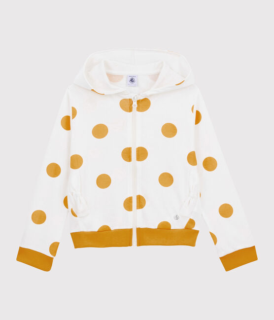 Sudadera con capucha para niña blanco MARSHMALLOW/amarillo BOUDOR