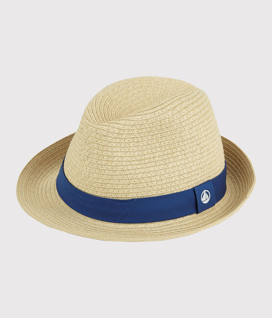 Sombrero de paja de niña/niño azul NATUREL CLAIR