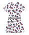 Vestido con estampado floral en muletón blanco MARSHMALLOW/blanco MULTICO