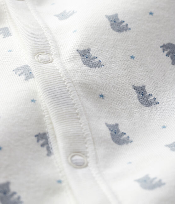 Mono saco de tejido acanalado con estampado de koala para bebé niño blanco MARSHMALLOW/blanco MULTICO