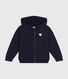 Sudadera de felpa con cremallera y capucha para niña