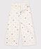 Pantal&oacute;n infantil wide leg de algod&oacute;n crudo/multicolor