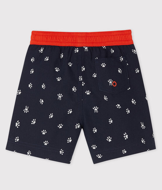 Pantalón corto de playa estampado para bebé niño azul SMOKING/blanco MULTICO