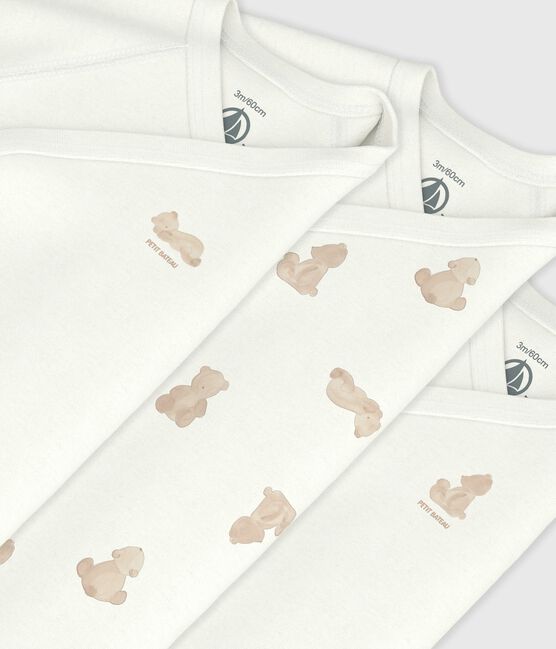 Juego de bodies cruzados y estampados de manga larga de algodón para bebé variante 1