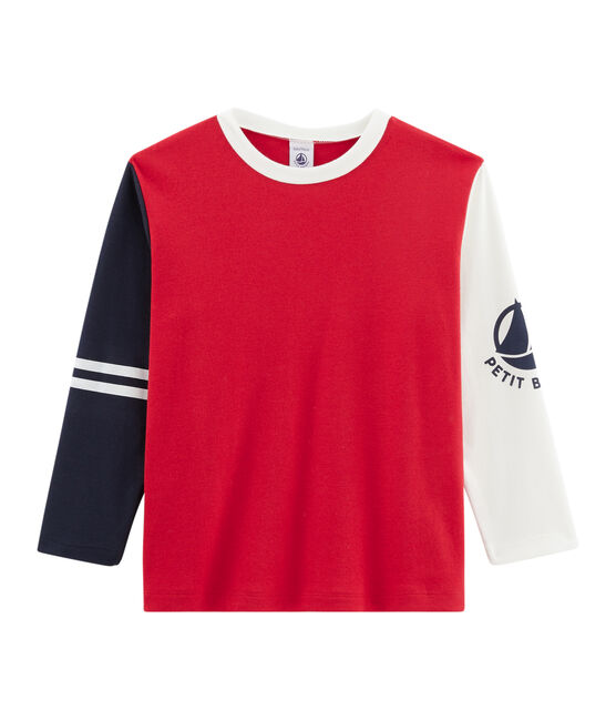 Camiseta de manga larga para niño rojo TERKUIT/blanco MULTICO CN