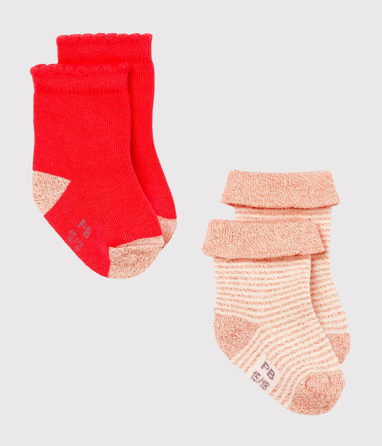 Lote de 2 pares de calcetines para bebé niña variante 2