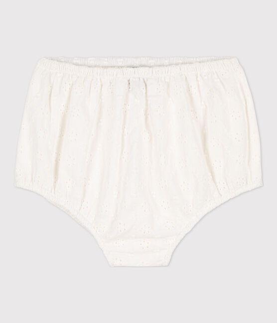 Pololo de bordado inglés para bebé blanco MARSHMALLOW