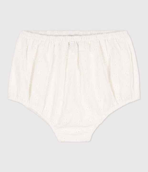 Pololo de bordado ingl&eacute;s para beb&eacute; blanco