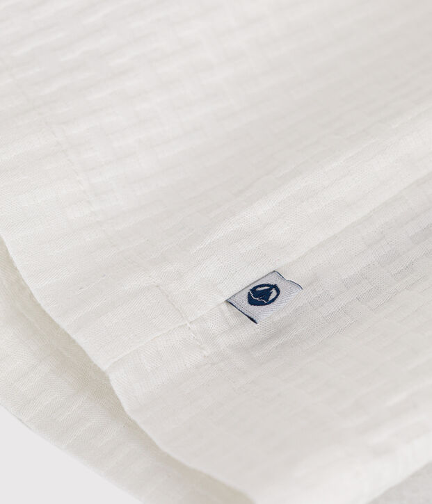 Vestido sin mangas de algod&oacute;n fa&ccedil;onn&eacute; para beb&eacute; blanco