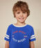Camiseta de manga corta de punto fino para niño azul CALVIN