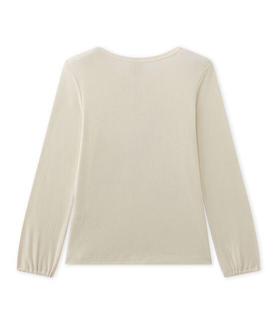 Camiseta estampada de manga larga para niña beige COQUILLE/rojo FROUFROU