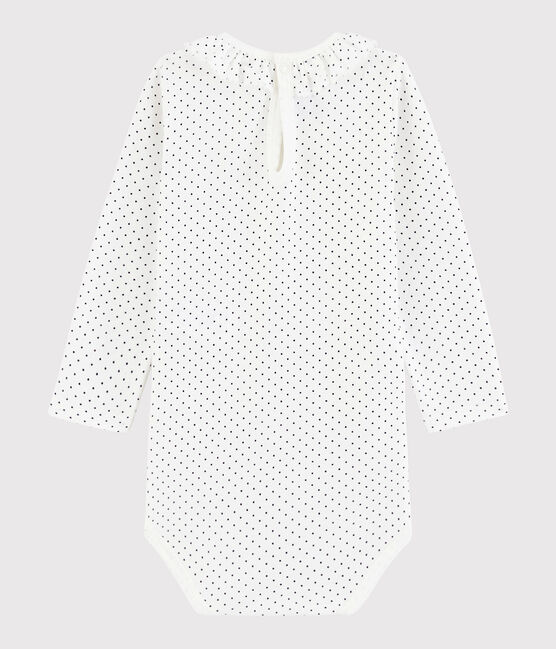 Bodi de manga larga para bebé niña blanco MARSHMALLOW/azul MEDIEVAL