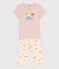 Pijama corto de algodón con animales para niña rosa SALINE/blanco MULTICO