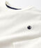 Camiseta de algodón orgánico infantil unisex blanco MARSHMALLOW