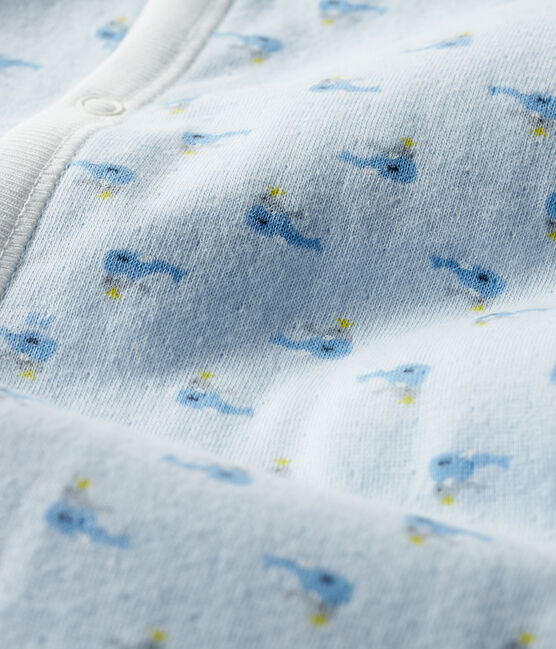 Mono-saco para bebé de punto azul FRAICHEUR/blanco MULTICO