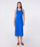 Vestido largo tipo camiseta sin mangas de algodón para mujer azul PERSE