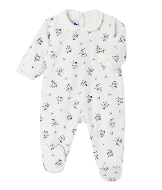 Pijama estampado para bebé niña blanco LAIT/blanco MULTICO