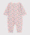 Pijama sin pies de algodón estampado para bebé blanco MARSHMALLOW/blanco MULTICO