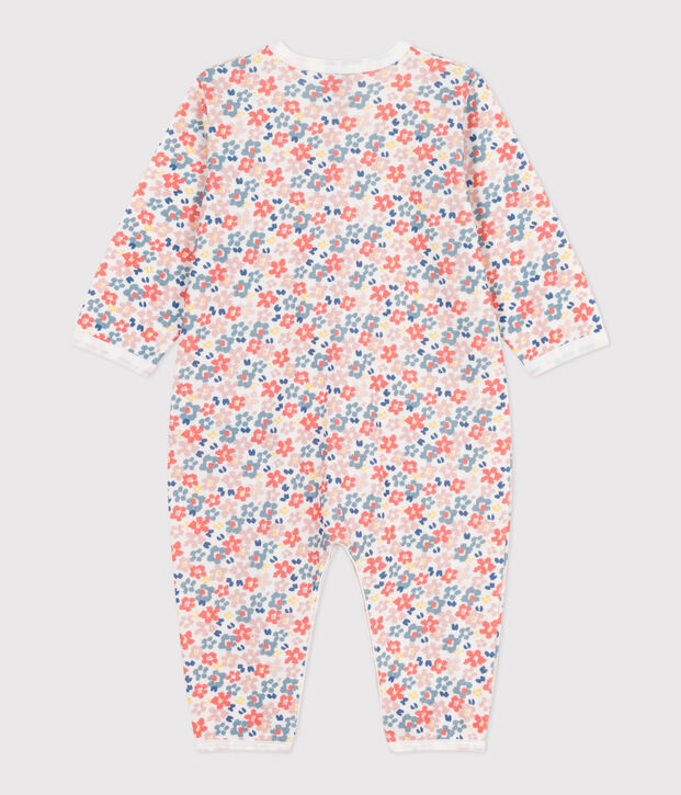 Pijama sin pies de algod&oacute;n estampado para beb&eacute; blanco/multicolor