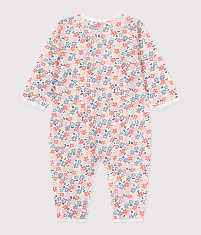 Pijama sin pies de algod&oacute;n estampado para beb&eacute; blanco/multicolor