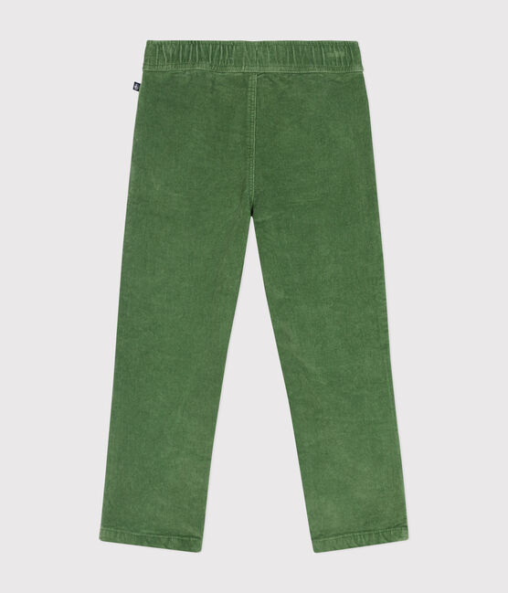 Pantalón recto de terciopelo para niño verde PALMERAIE