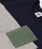 Camiseta de punto para niño azul SMOKING/blanco MULTICO