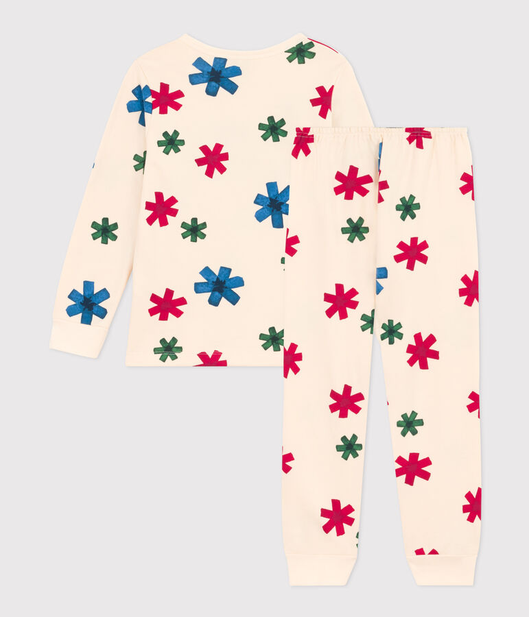 Pijama de felpa con estrella para ni&ntilde;o/ni&ntilde;a crudo/multicolor
